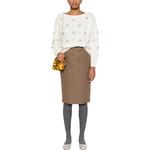 Джемпер с ребристым низом и декором PINKO, белый - фото 4