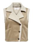 Жилет ONLY Carmakoma Vest, бежевый - фото