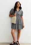 Платье New Look CRINKLED GINGHAM CHECK MINI, Black Pattern/Black - фото 2