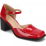 Туфли на широком каблуке Evangeline Journee, patent/red - фото
