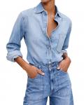 Джинсовая рубашка Aura Ines DL1961, синий - фото 6