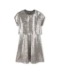 Детское платье с короткими рукавами DKNY, серебряный - фото
