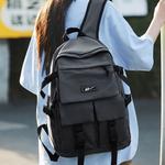 Воинский нейлоновый рюкзак обычный серо-черный - фото 4