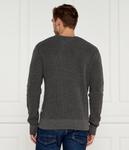 Свитер Guess Jeans вязаный с логотипом, серый - фото 3