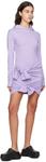 Фиолетовое мини-платье с капюшоном MSGM - фото 4