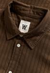 Рубашка WW DAY DOBBY STRIPE SINGLE POCKET DOUBLE A BY W.W., коричневый - фото 7