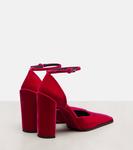 Бархатные лодочки Alaïa, Fuchsia - фото 2