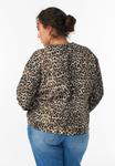 Толстовка Zizzi Sweatshirt, Leopard Aop/Brown - фото 3