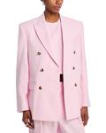 Двубортный блейзер WARDROBE.NYC, розовый - фото