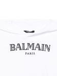 Balmain Kids худи с вышитым логотипом, белый - фото 3
