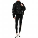 Пуховик с принтом Monogram EMPORIO ARMANI, черный - фото 4