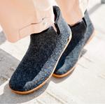 Ботинки Glerups 100% quality wool mix Boot Slipper with rubber sole - Unisex, Charcoal - фото 6