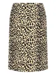 Юбка миди с леопардовым принтом ASPESI, коричневый - фото