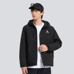 Куртка пуховая мужская CAMEL, Овсяно-серый/Фантомно-черный - фото 4