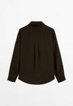 Блуза Massimo Dutti FLOWING LIGHTWEIGHT, Dark Brown - фото 7