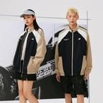 Куртка New Balance Color Block Woven Windbreaker 'Beige Black', бежевый - фото 4