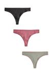 Трусы Next 3 PACK , Black Rose Olive/Pink - фото