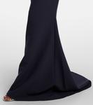 Мелина платье из крепа с вышивкой Safiyaa, Midnight Navy With Multi-Blues - фото 6