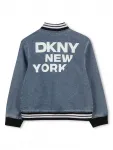 Джинсовая куртка с логотипом Dkny Kids, синий - фото 2