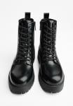 Ботинки Bershka Lace-up ankle boots, Black - фото 6