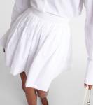 Хлопковая мини-юбка Patou, белый - фото 5