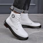 Мужские ботинки Martin бело-черные Romon - фото 5