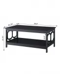 Журнальный столик Omega с полкой Convenience Concepts, black - фото 3