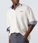 Хлопковая пике-поло Miu Miu, Bianco+Blu+Rosso - фото 5