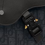 DIOR Сумка-мессенджер из кожи с печатной тканью - фото 5