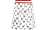 Мини-юбка с монограммой-жаккардом PINKO, белая - фото