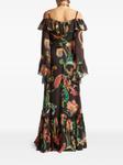 Платье ETRO с цветочным принтом по всей поверхности, черный - фото 3