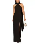Платье-Колонна с шарфом Aidan Mattox, черный - фото 2