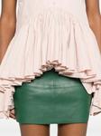 Кожаная мини-юбка PAROSH P.A.R.O.S.H., зеленый - фото 5