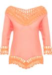 Туника IZIA Mit Häkelpart, оранжевый - фото