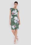 Платье-футляр Swing, мульти зеленый мох - фото