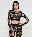 Блуза Cropped fit Versace Jeans Couture, черный - фото