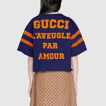 Топ женский Gucci укороченный, фиолетовый - фото 4