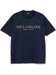 Футболка с вышитым логотипом Paul & Shark, синий - фото