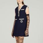 Платье Gucci без рукавов, темно-синий - фото 2