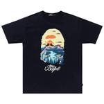 Футболка BAPE Mr. Bathing Ape Head Wide Tee, Navy - фото