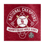 Женская фирменная футболка Crimson Oklahoma Earlys 2022 NCAA по софтболу, женская футболка College World Series Champions Slide Schedule Fanatics, красный - фото 5