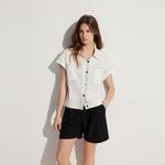 ELLE Рубашка Women's White Lapel Moderate - фото 8