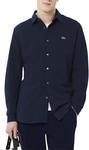 Мужская рубашка Lacoste Slim Fit с длинным рукавом, Navy Blue - фото