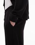 Джоггеры прямого кроя из твила черного цвета Topman - фото 4