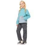 Детский легкий складной дождевик waterproof windproof с капюшоном Maxxis Merch, Mint And Gray Green - фото
