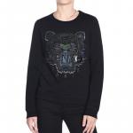 Толстовка женская Kenzo с большим принтом тигра, черный - фото 3