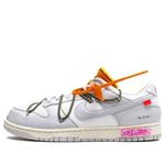 Кроссовки x off white dunk low Nike, серый - фото
