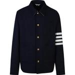 Полосатый Жакет на Пуговицах с Детализацией THOM BROWNE, Морской Синий - фото