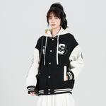 Бейсбольная куртка унисекс Crayon Shinchan, цвет Black [with hat] - фото 45