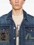 EVISU джинсовая куртка с вышивкой, синий - фото 5